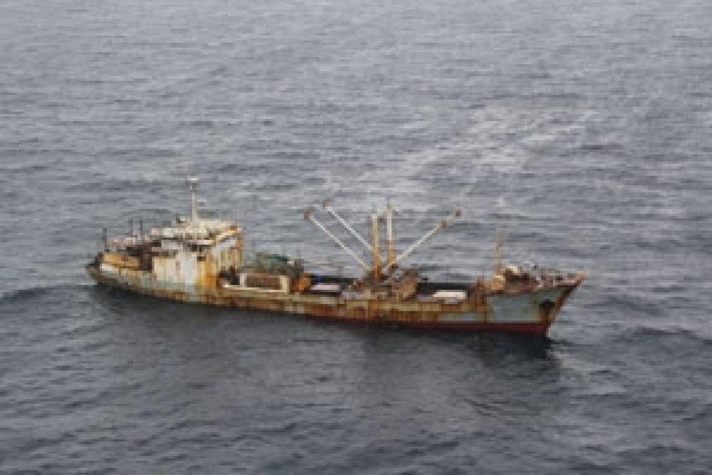 Worldwide economic losses from IUU fishing from ships such as this are estimated to be between $10 billion and $23 billion annually. (Credit: U.S. Coast Guard) 