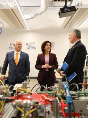 U.S. Commerce Secretary Gina Raimondo tours Austin Community College's IMPACT Lab