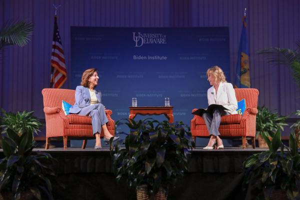 Commerce Secretary Gina Raimondo and Valerie Biden Owens Host Discussion at the Biden Institute at the University of Delaware.