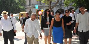 Secretary Pritzker (third from right) touring Old Havana in Cuba