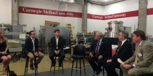 Deputy Secretary Andrews and Congressman Doyle meet with CEO’s who developed their company from technology shared at Carnegie Mellon University