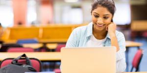 Student in University Classroom