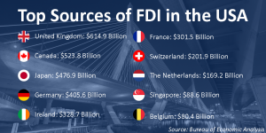 Graphic on Top Sources of Foreign Direct Investment (FDI) in the United States.