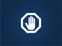 hand inside stop sign