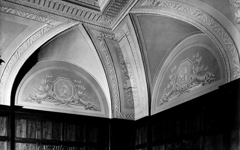 Secretary's Office Corner Ceiling Detail 1932