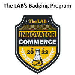 the lab's badging icon in white yellow and black with an estd date of 2022