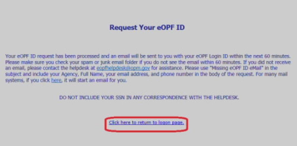 eOPF Request ID Plate 5