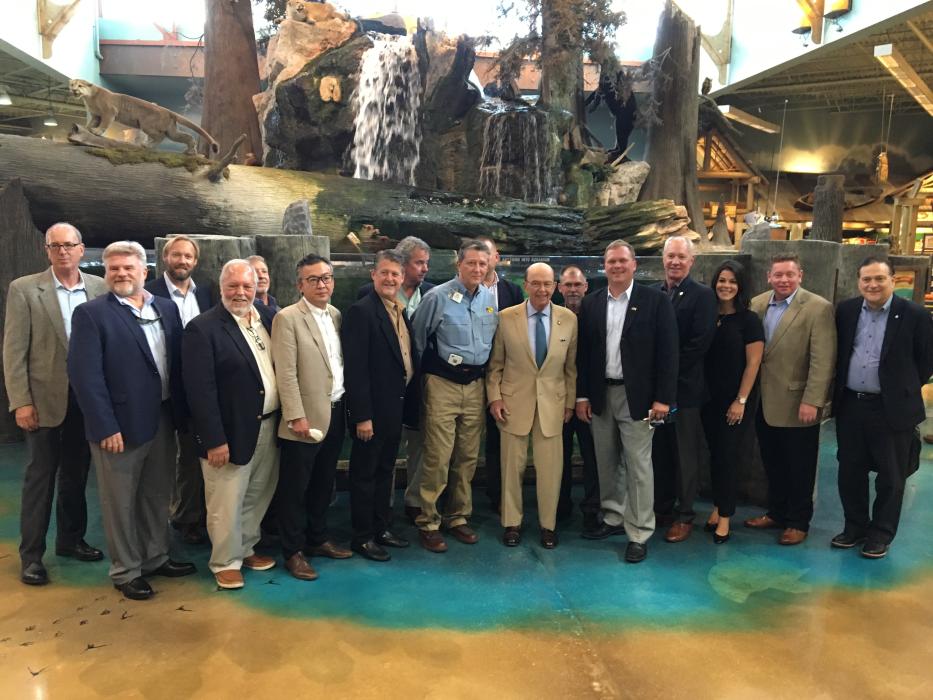 U.S. Secretary of Commerce Wilbur L. Ross at Bass Pro Shops in Fort Lauderdale, Florida