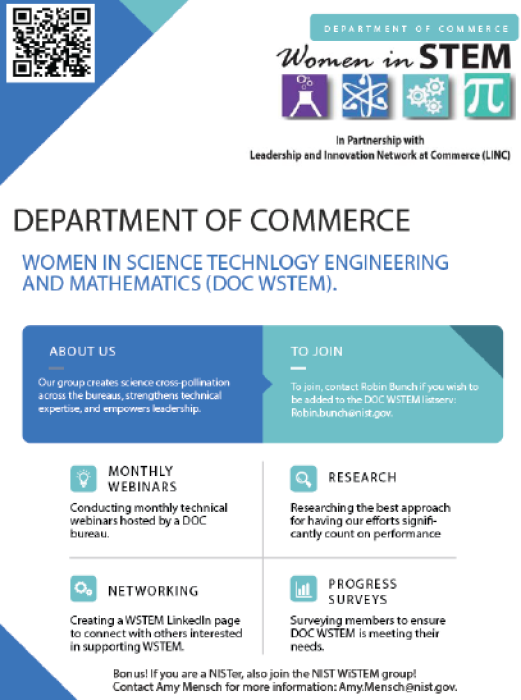 Image of flyer advertising the Department of Commerce WSTEM group