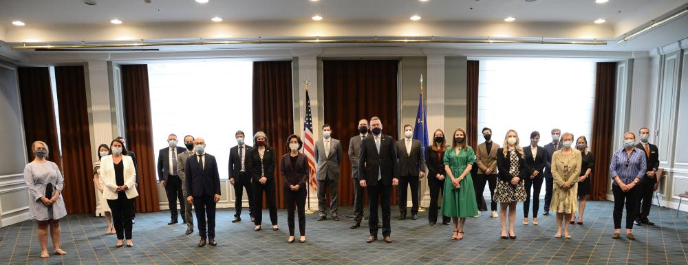 U.S. Commerce Secretary Gina Raimondo Meets with Commerce Department Brussels Staff.