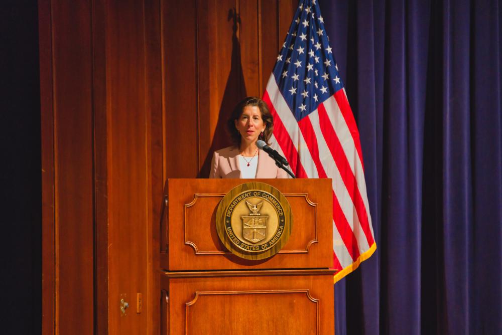 Secretary of Commerce Gina Raimondo hosted the 61st President’s “E” and “E Star” Awards ceremony at the Herbert C. Hoover Building, where she presented 19 U.S. companies and organizations with the President’s “E” or “E Star” Award. The “E” and “E Star” awards are the highest recognitions a U.S. entity can receive for making a significant contribution to the expansion of U.S. exports. 
