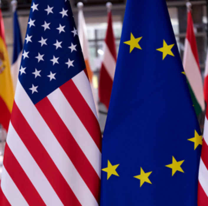 US EU Flags