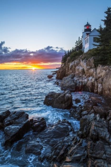 Bass Harbor Head Lighthouse at Sunset in Acadia National Park (Jeremy Stevens/www.sharetheexperience.org)