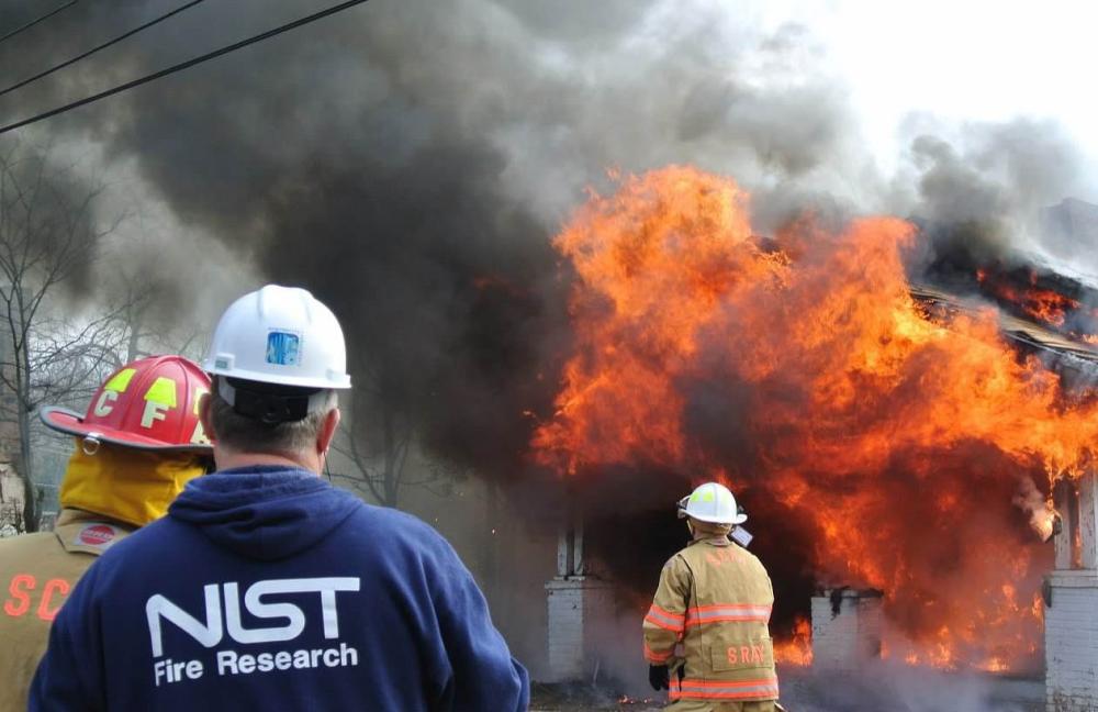 NIST Fire Protection Engineer Conducting an Experiment at the Spartanburg, S.C. Fire Department