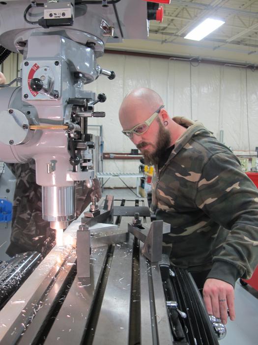 P&W employee learns machining skills at a local community college