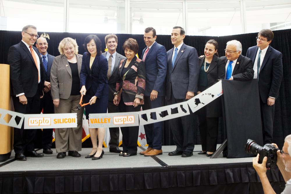 Ribbon cutting ceremony for the Silicon Valley, U.S. Patent and Trademark Office West Coast region, serving California, Nevada, Oregon, Washington, Arizona, Alaska and Hawaii