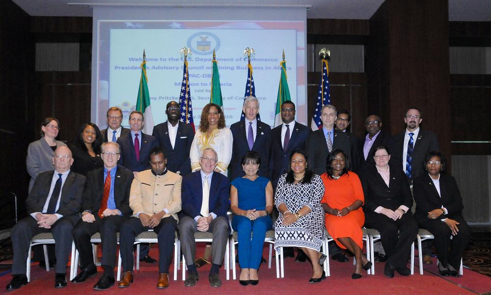 Commerce Secretary Penny Pritzker in Lagos, Nigeria with DBIA-PAC Members and ITA Staff