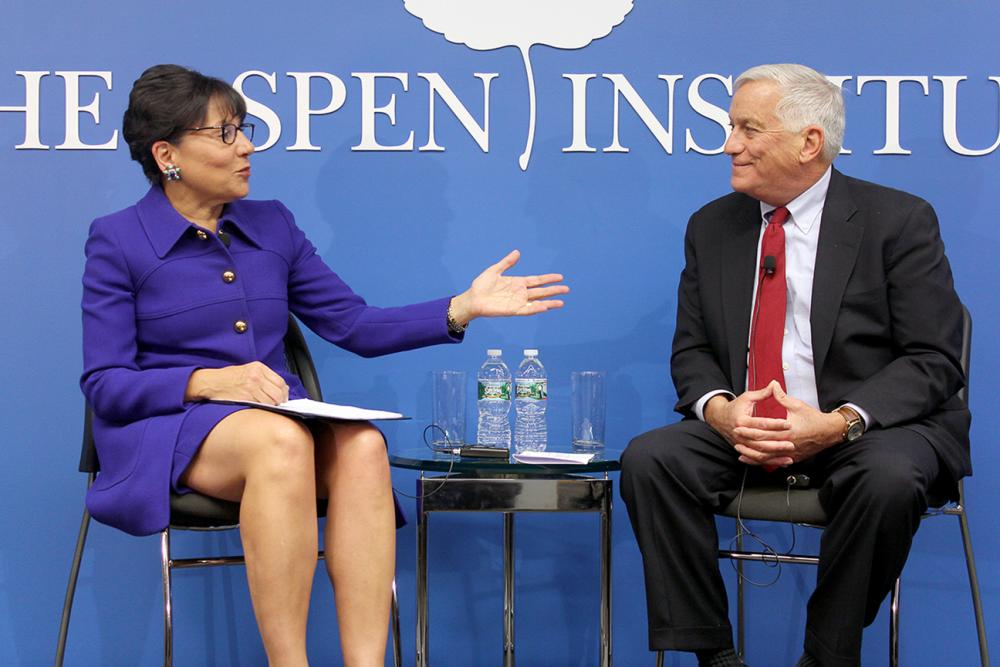 Secretary Pritzker and Aspen Institute CEO Walter Isaacson at CTWP Launch in April 2015