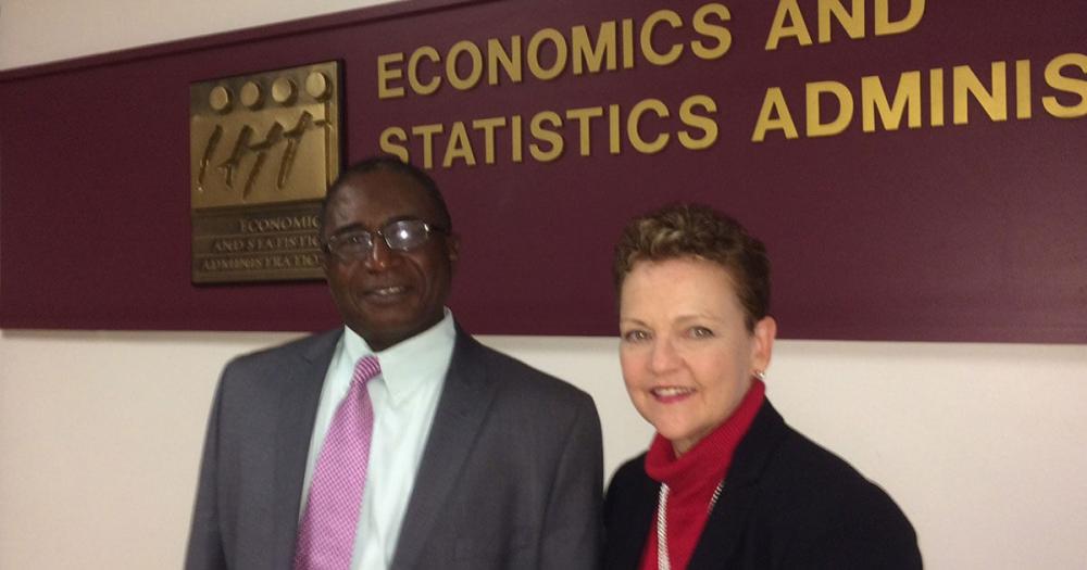 Yahya Kaloko (left) and Pam Moulder (right) are veterans who work in the Economics and Statistics Administration