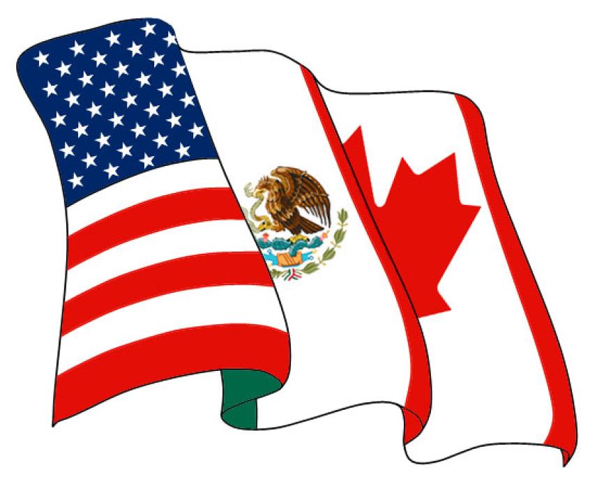 U.S., Mexico and Canada Flag
