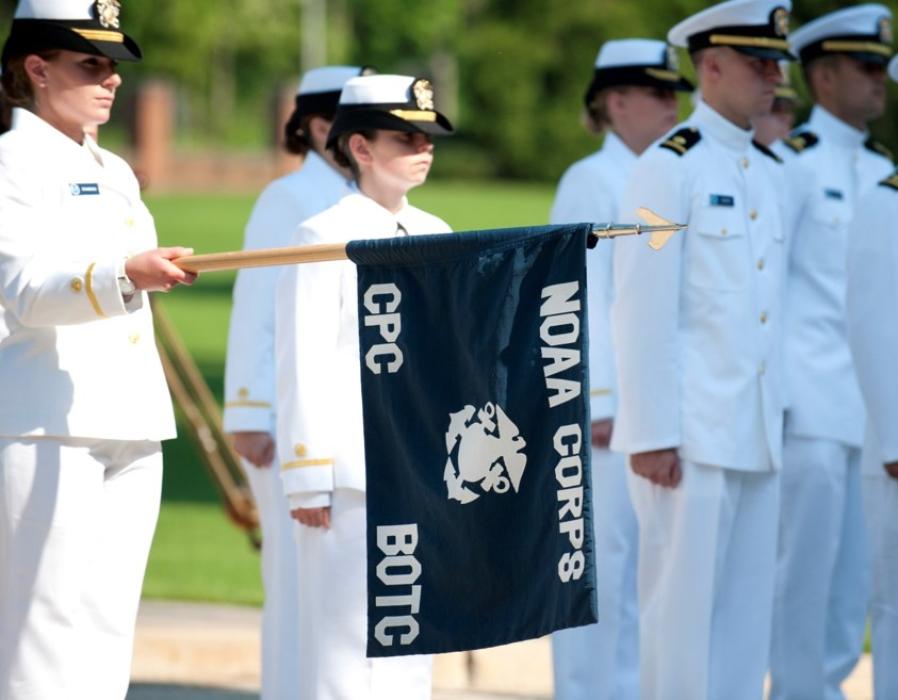 NOAA Corps officers, one of the seven uniformed services of the United States