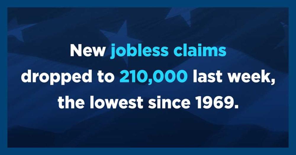 New jobless claims dropped to 201,000 last week, the lowest since 1969