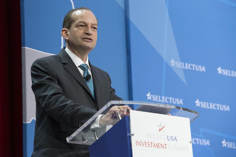 Secretary of Labor Alexander Acosta Addresses the 2017 SelectUSA Investment Summit.