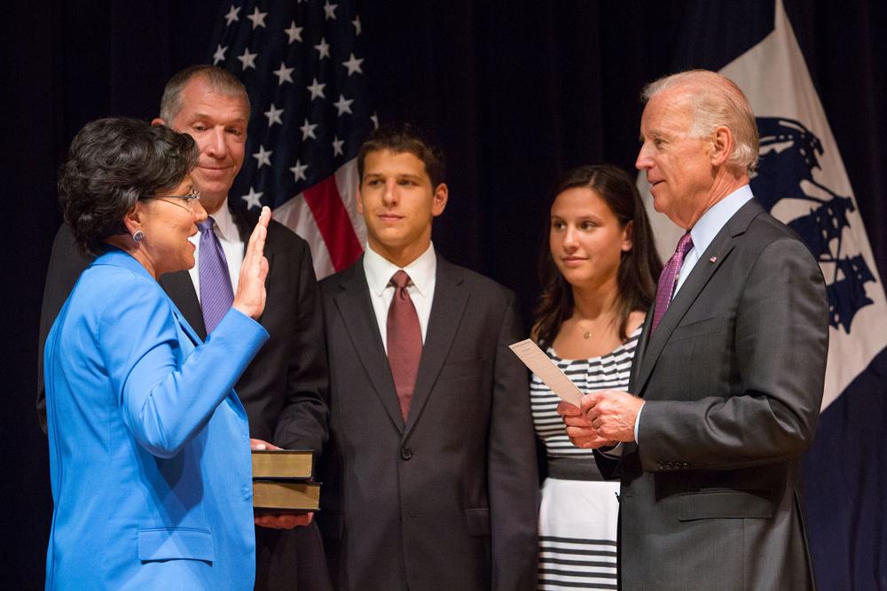 Secretary Pritzker Sworn-In by Vice President Biden