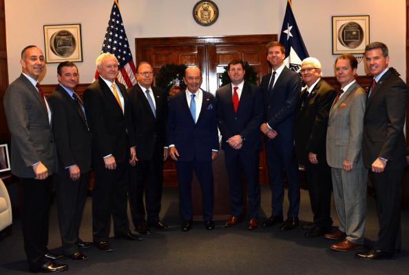 U.S. Commerce Secretary Wilbur L. Ross at swearing-in ceremony with FirstNet Board members