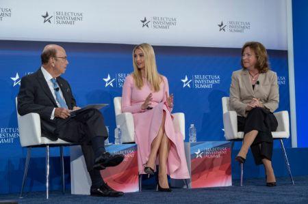 Commerce Secretary Wilbur Ross, Advisor to the President Ivanka Trump and Siemens USA CEO Barbara Humpton at the 2019 SelectUSA Summit