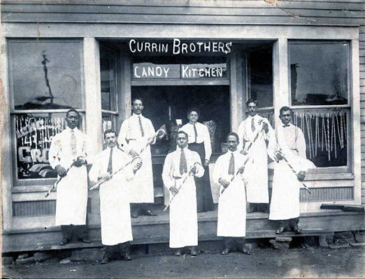 Photograph of the Currin Brothers Candy Kitchen (1904) Tulsa, Oklahoma.