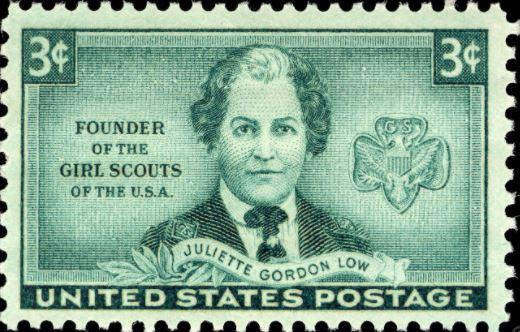 Juliette Gordon Low founded the Girl Scouts of the USA and patented the organization’s iconic trefoil badge in 1914. 