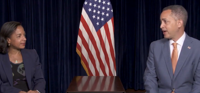 Deputy Secretary Don Graves and Ambassador Susan Rice at panel discussion.