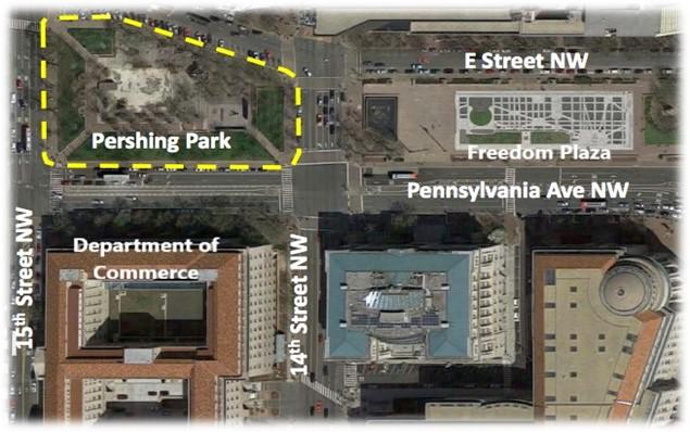 HCHB Evacuation Assembly Area - (3) Pershing Park