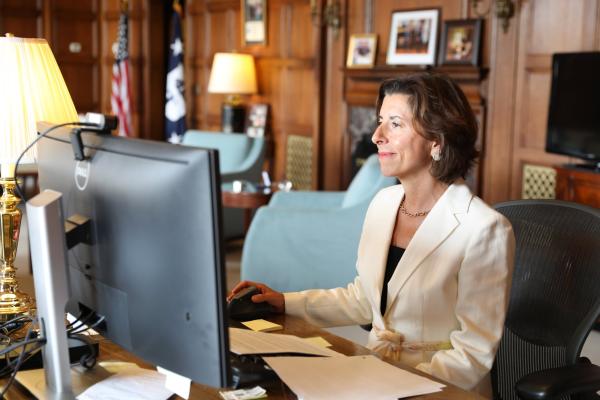 U.S. Commerce Secretary Gina Raimondo at virtual discussion with Handshake, the largest Gen Z jobs platform