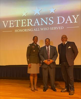 Brigadier General Antoinette Gant, Army Enterprise Marketing Office, Manpower & Reserve Affairs; Charles Clark Jr., Director, Office of Human Capital Strategy, Office of Human Resources Management; and Chief Master Sergeant Victor Allen (U.S. Air Force Retired). 