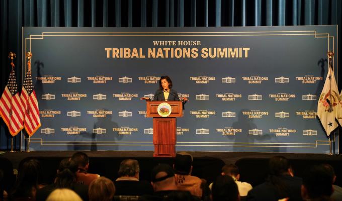 Secretary Raimondo at the White House Tribal Nations Summit 