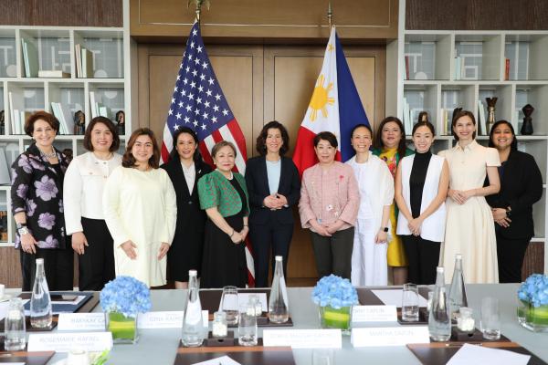 Secretary Gina Raimondo and Filipina women business leaders from different sectors exchanged best practices in empowering future women leaders and entrepreneurs.