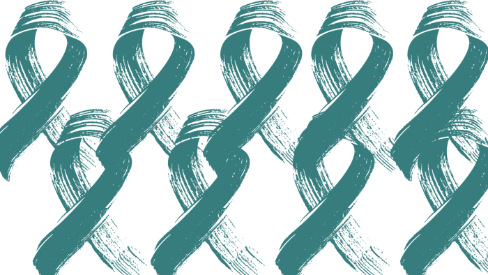 Teal Ribbons Background