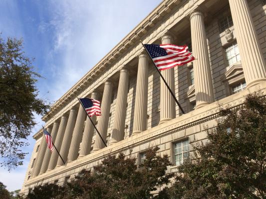 HCHB Building with Flags