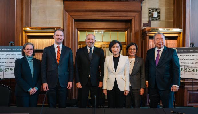 Yesterday, we launched the largest semiconductor investment in American history,  joined by Ingrid D. Larson of the American Institute in Taiwan and TECRO Representative Alexander Tah-Ray Yui as we advanced the historic America First trade and investment partnership led by President Trump.