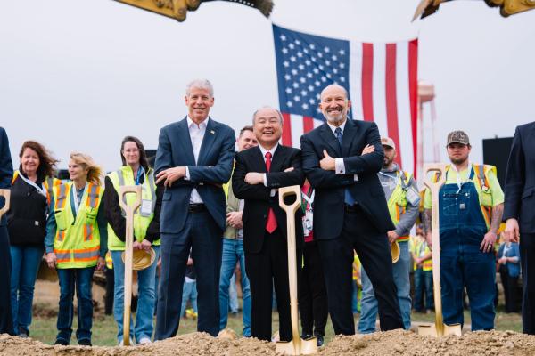 U.S. Secretary of Energy Wright, Softbank CEO Son, U.S. Secretary of Commerce Lutnick