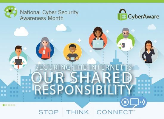 Graphic on National Cyber Security Awareness Month: Securing the Internet is Our Shared Responsibility