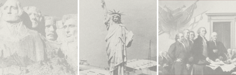 Mt. Rushmore Statue of Liberty and 1776 