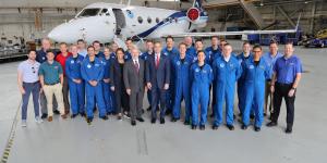 Deputy Secretary Graves and NOAA Administrator Richard Spinrad with OMAO and NHC teams.