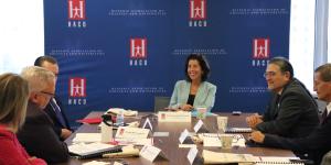 Commerce Secretary Gina Raimondo participated in a roundtable discussion with National Hispanic-Serving Institutions (HSIs) 