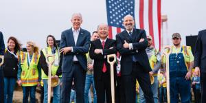 U.S. Secretary of Energy Wright, Softbank CEO Son, U.S. Secretary of Commerce Lutnick