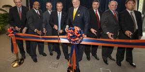 Auburn University officials held a ribbon-cutting ceremony Friday for the new Mike Hubbard Center for Advanced Science, Innovation and Commerce