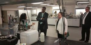 EDA Assistant Secretary Jay Williams learns how Ohio University is training students to apply chemistry and technology to create a sustainable 21st century workforce