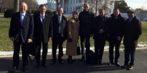 Ambassador LeVine and Swiss business leaders at White House Investment Mission.